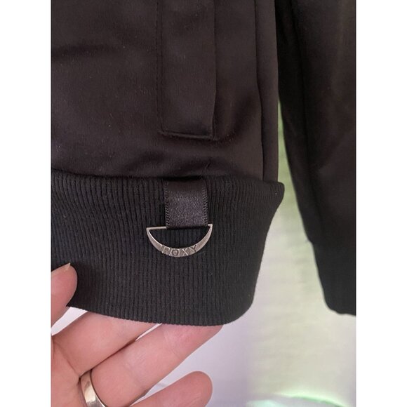 Roxy Snowboard Ski Jacket Black Medium Full Zip Hoodie - Picture 10 of 11